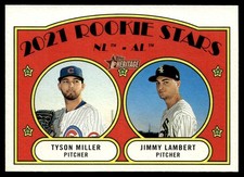 2021 Topps Heritage 2021 Rookie Stars- NL- AL - Jimmy Lambert/Tyson Miller
