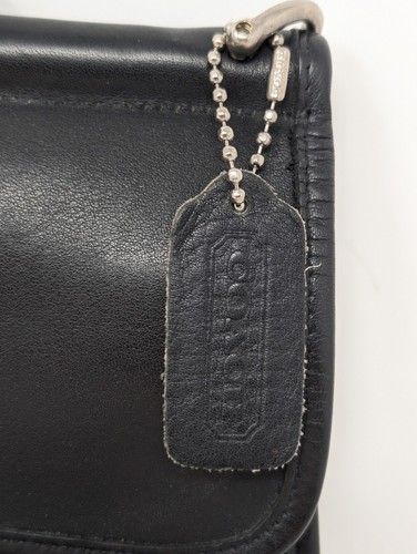 CLEANED & CONDITIONED! 2000 Coach City Willis Black Leather Handbag VINTAGE Bag - Picture 7 of 15