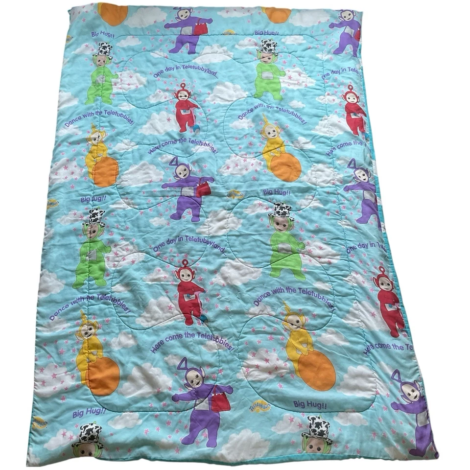 "Ragdoll 1999 vintage 2 lados Teletubbies doble edredón ropa de cama 60"" X 84""" Foto 2 de 4