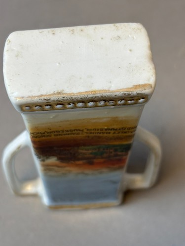 #56C Vtg Antique Mackley Manuel School Muskegon MI 1900s Souvenir China Vase - Picture 7 of 9