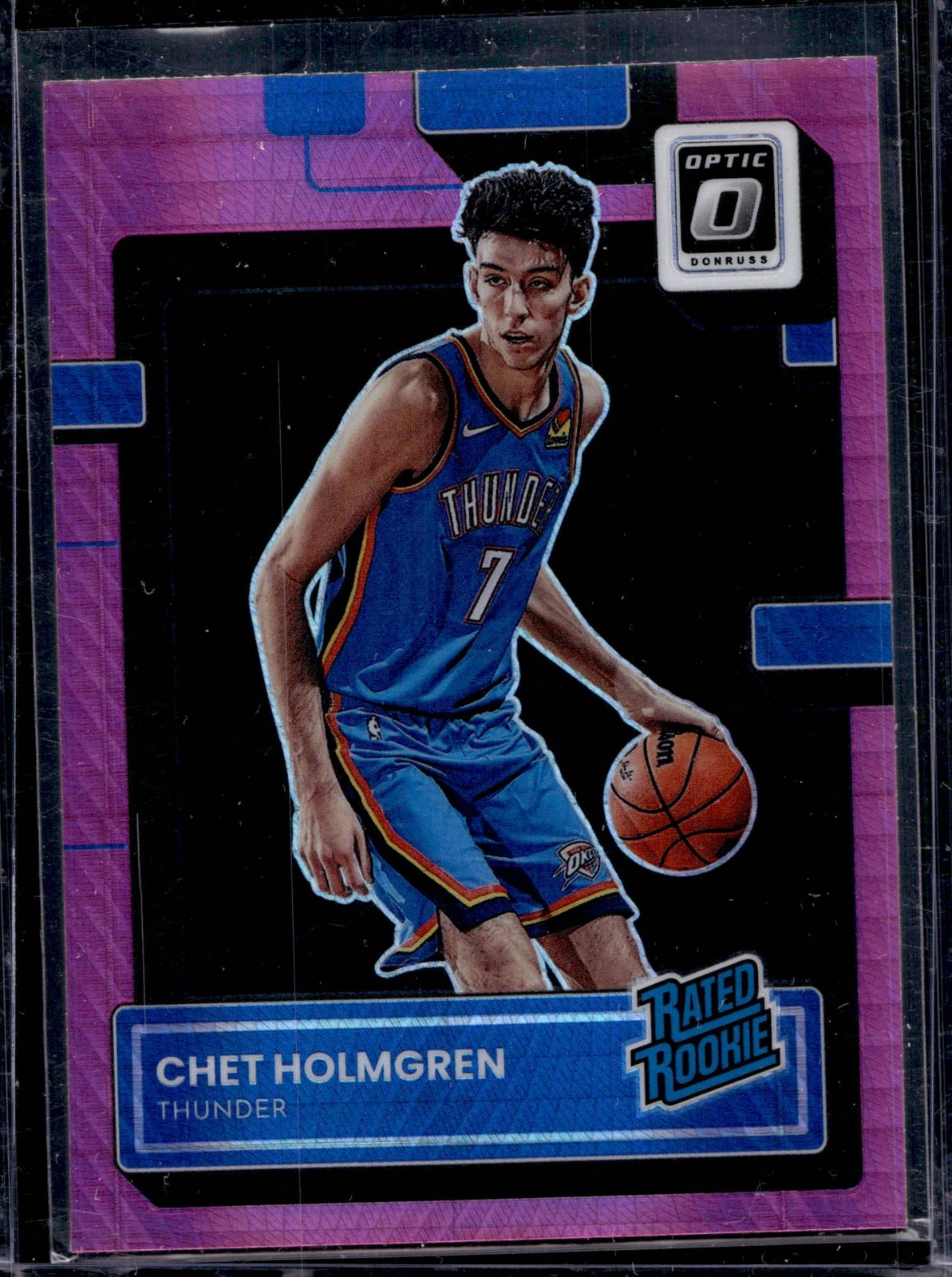 2022 Donruss Optic Rated Rookies Chet Holmgren #208 Hyper Pink Thunder