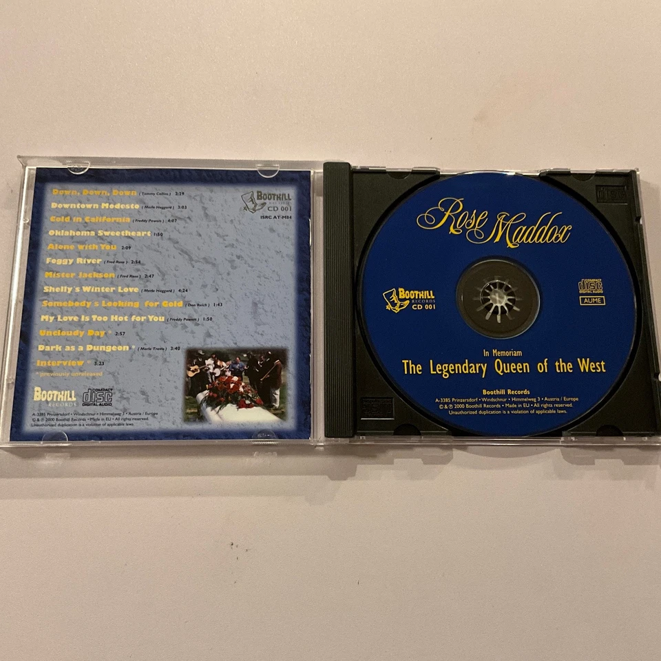 Rose Maddox - In Memoriam Legendary Queen of the West CD 2000 Country Boothill Foto 2 de 3