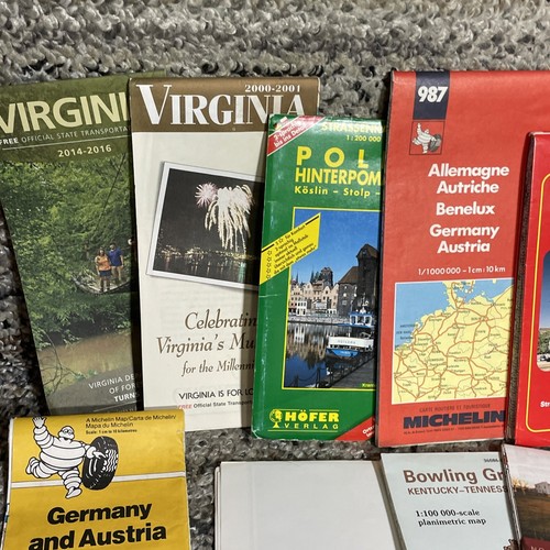 Großes Vintage Lot 38 Straßenkarten & Touristenkarten USA Deutschland Kentucky Washington (5) - Bild 2 von 21