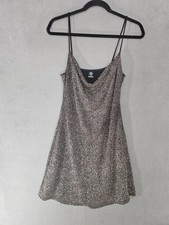 Urban Outfitters Medium Mini Spaghetti Strap Dress Multicolor Glitter Dance 