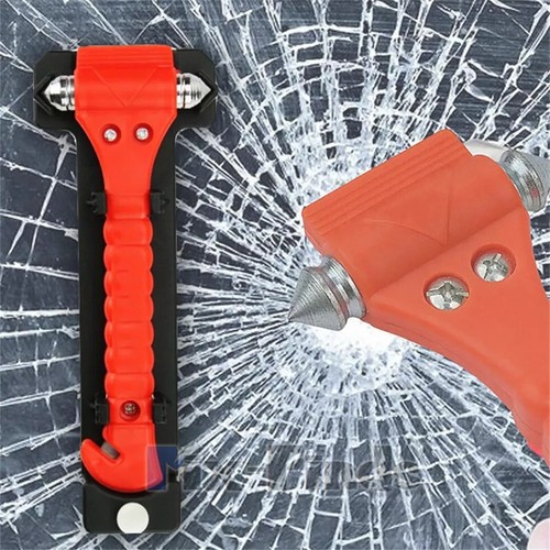 PACK de 2 martillos de seguridad para automóvil rompe ventanas herramienta de escape de emergencia cortador de cinturón de seguridad - Imagen 3 de 17
