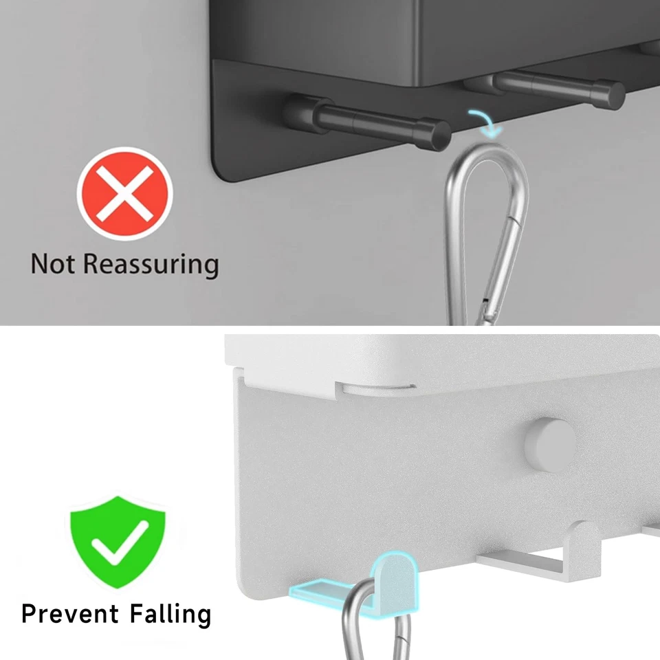 Porta llaves para organizador de llaves y correo rústico de pared 6 ganchos para llaves con estante pequeño... Foto 4 de 4