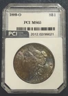 1889 0 Morgan  Dollar PCI Mint 65 Monster Toning Overse And Reverse