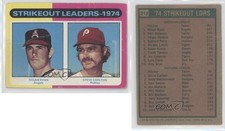 1975 Topps League Leaders Nolan Ryan Steve Carlton #312 HOF