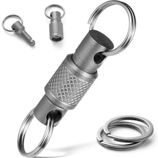Titanium Quick Release Swivel Keychain, Pull Apart Detachable Keychain Heavy ...