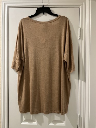 Lafayette 148 womens Scoop Neck Knit Tunic Top size XXL Tan Dolman Sleeve $498 - Picture 11 of 11