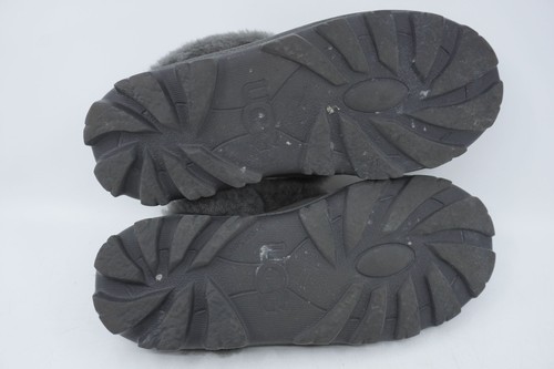 UGG Slippers Womens 9 Gray Shearling Suede Mule Backless SlipOn Traction Cozy - Picture 5 of 7