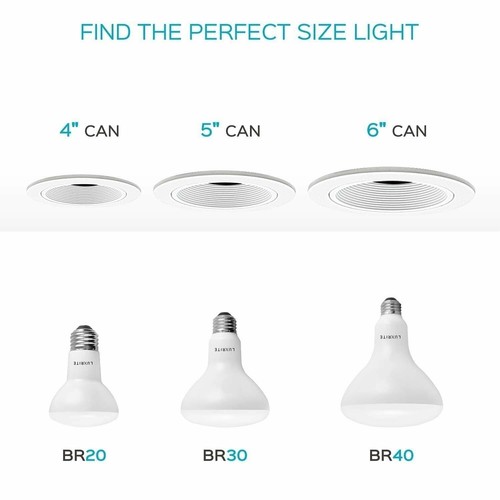 Luxrite BR40 LED Flood Light Bulb 85W Equiv. Dimmable 3000K 1100lm E26 - Picture 7 of 8