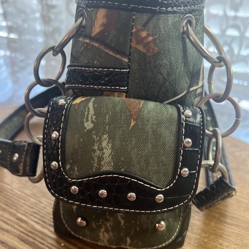 RealTree RHINESTONE & STUDS WESTERN BUCKLE HANDBAG CONCEALED CARRY PURSE BLING - Picture 3 of 17