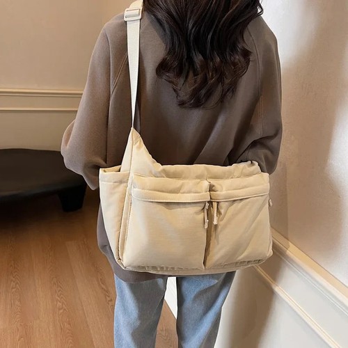 Casual Work Style Waterproof Nylon Crossbody Shoulder Bag with Large Capacity - Bild 3 von 7