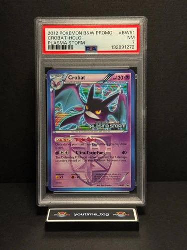 2012 Pokemon Black & White Promo Plasma Storm Crobat-Holo #BW51 PSA 7