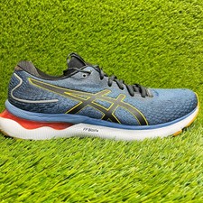 Asics Gel-Nimbus 24 Mens Size 12 Blue Black Athletic Running Shoes Sneakers