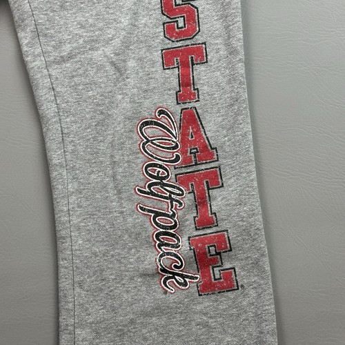 NC State Wolfpack Pants Women's Juniors Large Gray Soffe Logo Spell Out - Picture 3 of 15