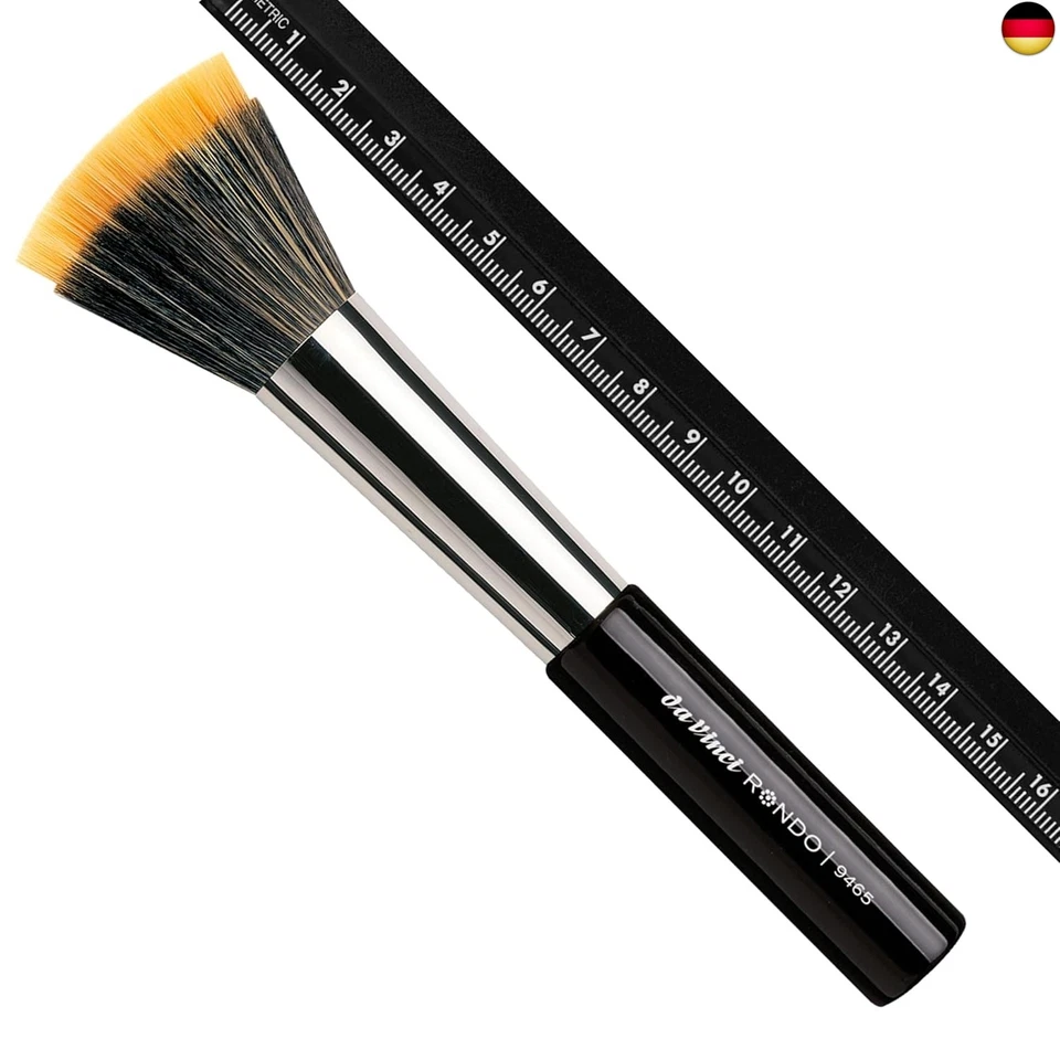 DA VINCI FOUNDATIONPINSEL - PUDERPINSEL - STIPPLINGPINSEL 2in1 , vegan , - Bild 3 von 4