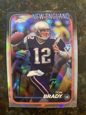 2024 Topps Chrome Football TOM BRADY #120 Refractor New England Patriots!