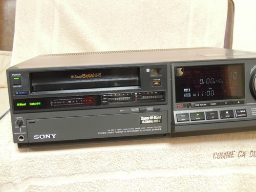 Grabadora casete video cubierta beta banda súper alta Sony SL-HF3000 USADA - Imagen 3 de 10