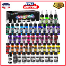 Airbrush Paint, 44 Colors with 6 Thinners Acrylic Air Brush Paint Set 0.6 Oz