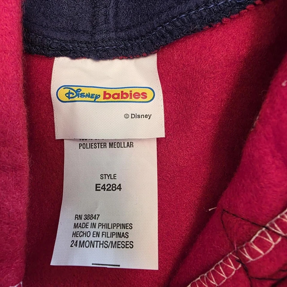 复古 90 年代迪士尼宝宝米妮冬季外套和裤子套装 24 个月全新带标签 Deadstock — 第 4/4 张图片