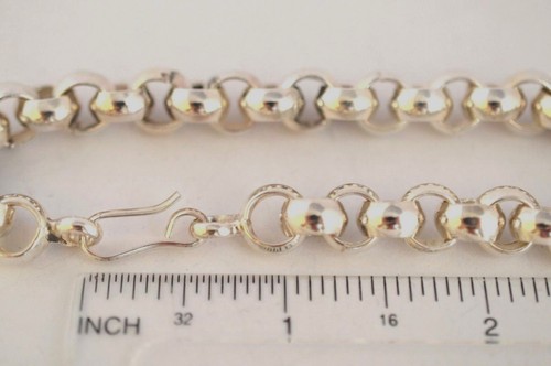 925 Sterling Silber Rolo Gliederkette Armbänder. 28-30g, 21-23 cm, 8,3"-9,1" - Bild 10 von 11