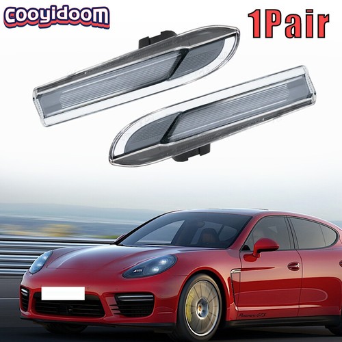 2X For Porsche Panamera 970 2014-2016 LED Turn Signal Light Fender Lamp