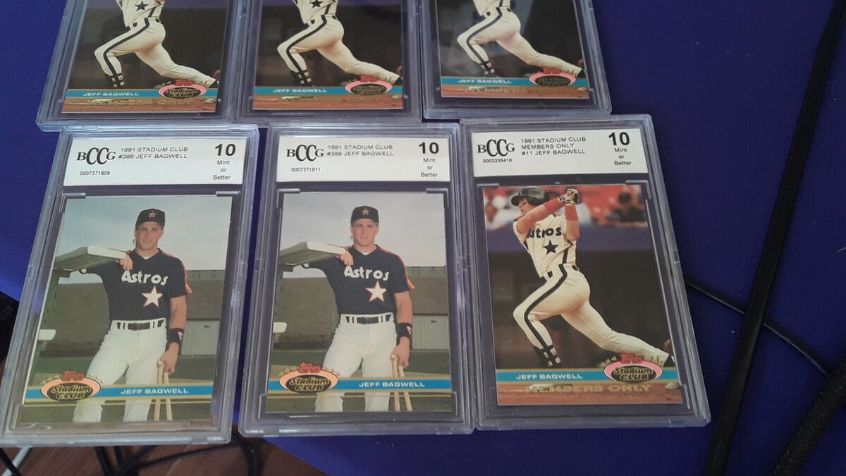 1991 STADIUM CLUB JEFF BAGWELL BCCG 10 #388 MEMBERS ONLY 11 1991 STADIUM CLUB JEFF BAGWELL BCCG 10 #388 MEMBERS ONLY 11