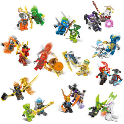 Mini Figuren Ninjago Kai Jay Sensei Wu Master Bausteine Spielzeug Set 24 Stücke