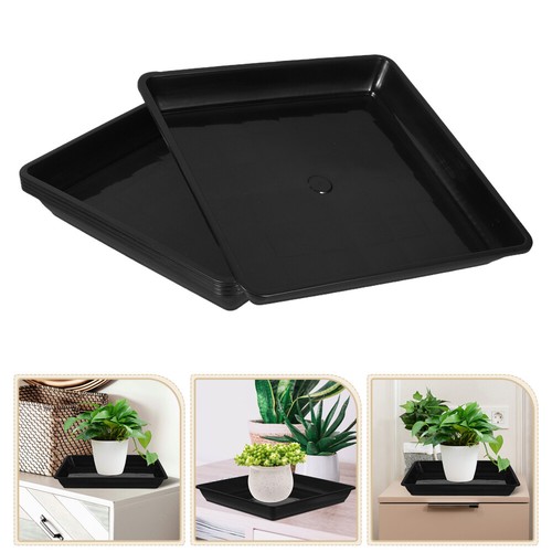 Plastic Plant Pot Saucer Planter Water Drip Tray Square Plastic Flowerpot Tray - Picture 4 of 12