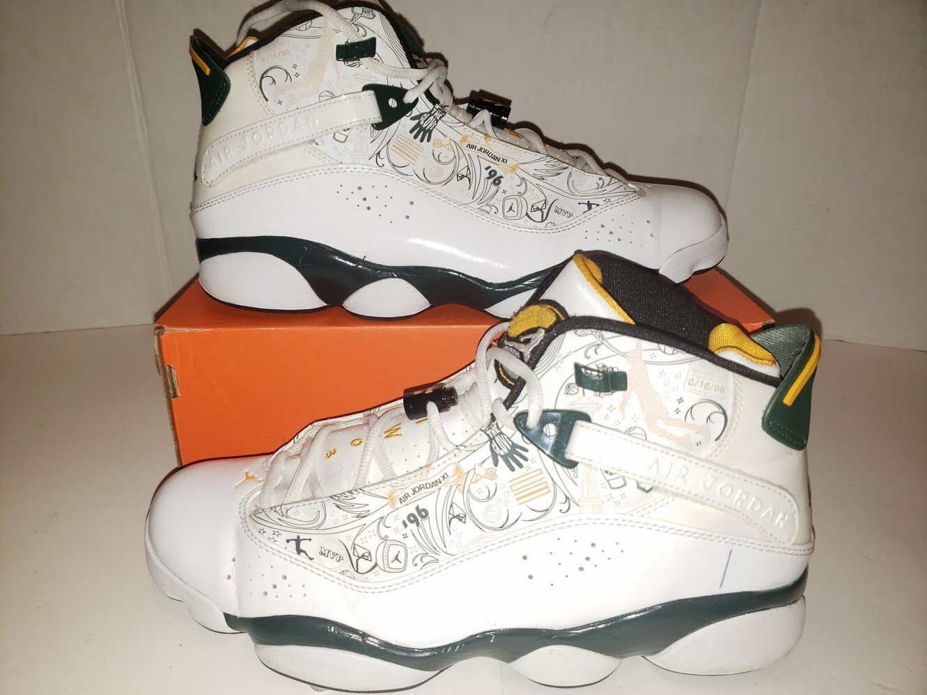 Jordan 6 Rings Seattle Super Sonic Men Size 12 Jordan 6 Rings Seattle Super Sonic Men Size 12