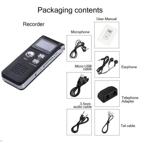 Digital Voice Recorder Dictaphone Audio Sound Recorder Mini Small Spy Lecture - Picture 13 of 13