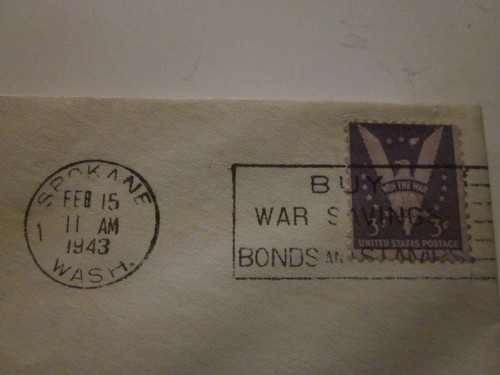 WWII US 1943 SPOKANE WASHINGTON Patriotic CACHET WE SALUTE OUR WAR NURSES - Picture 2 of 3