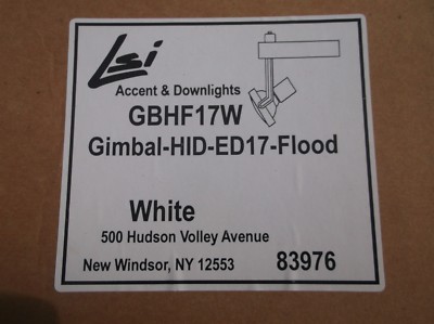 GBHF17W LSI Accent & Downlights Gimbal-HID-ED17 White Flood Lamp Fixture