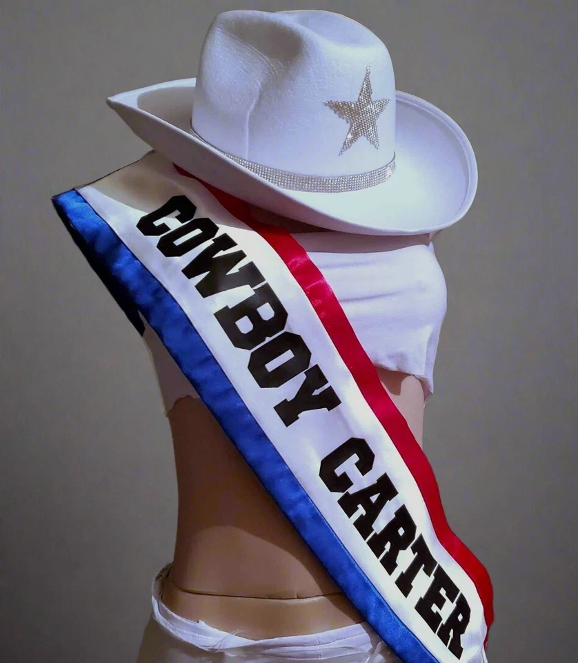 碧昂克* 牛仔卡特腰带复制品,定制任何名称,个性化 — 第 2/4 张图片