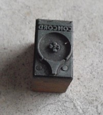 Vintage Concord Company Logo Wood Metal Letterpress Print Block Stamp 
