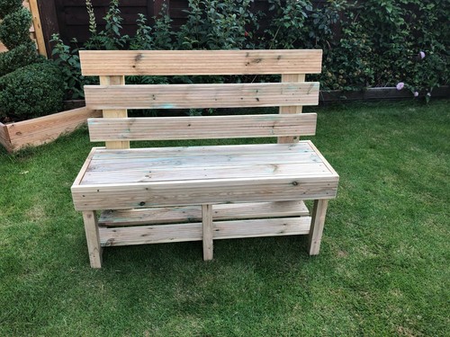 Wooden Garden Bench Seat - Hand Crafted - Pressure Treated Timber - Picture 17 of 21