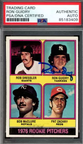 Ron Guidry PSA DNA Signed 1976 Topps Rookie Autograph
