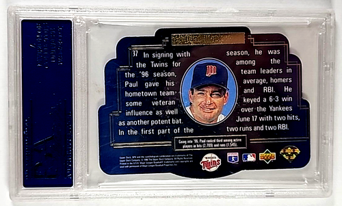 1996 SPX Gold #37 Paul Molitor Minnesota Twins HOF UD PSA 10 Gem Mint POP 2 - Picture 2 of 3