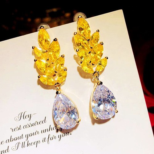 Moda Mujeres Joyería Cúbico Circón Plata 925 Pendientes Boda Regalo Un Par - Imagen 4 de 11