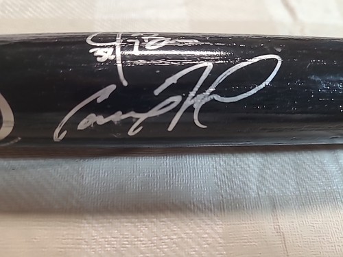 Signed Mini Baseball Bat With Damage On Wood - Picture 6 of 8