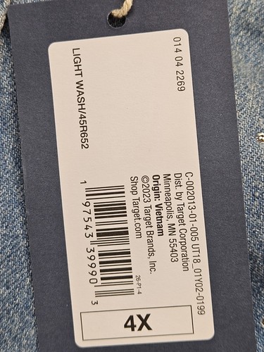 Universal Thread Women's Embellished Denim Shacket Plus Size 4X Blue - Picture 10 of 11