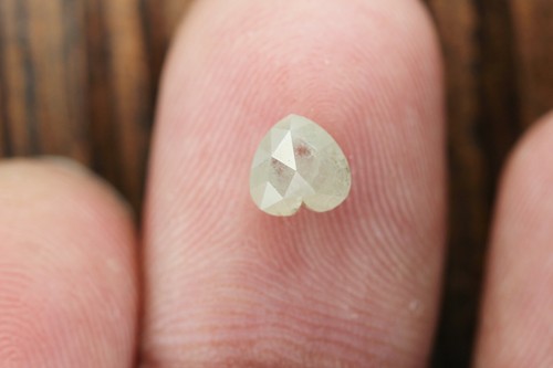 1.05 CT Salt and pepper Diamond, Natural Loose Diamond, Grey Heart Shape Diamond - Picture 11 of 12