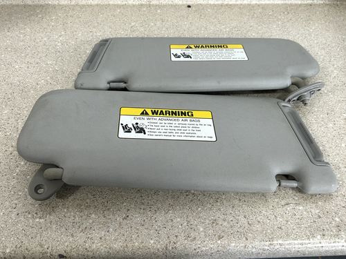 2014-2016 Kia Forte Passenger Driver RH LH Sun Visors Mirror Set Color Gray OEM - Picture 3 of 4