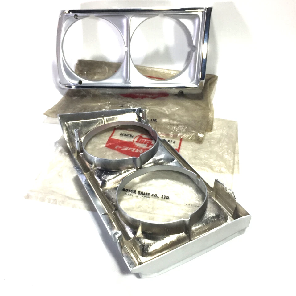Par de faros de carcasa 1977 1979 Toyota Corona RT100 116 118 genuino nuevo en stock Japón Foto 4 de 4