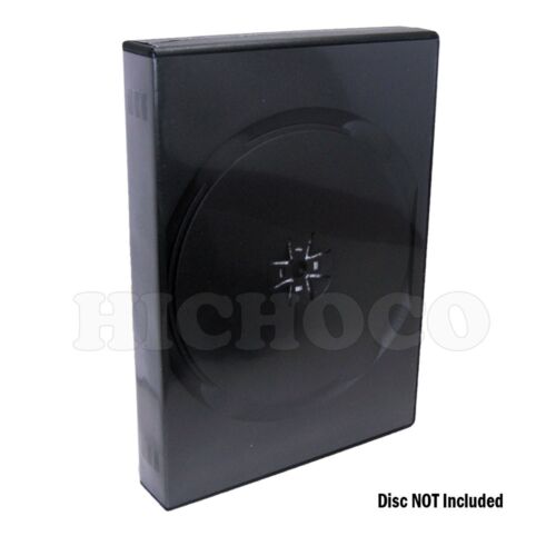 One Multi 10 Disc CD DVD Black Case with Outter Sleeve Movie Game Box 33mm - Picture 2 of 2