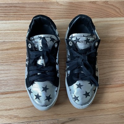 Zadig & Voltaire Silver Star Print ‘Used Circus’ Leather Low Top Sneakers EUC 39 Zadig & Voltaire Silver Star Print ‘Used Circus’ Leather Low Top Sneakers EUC 39