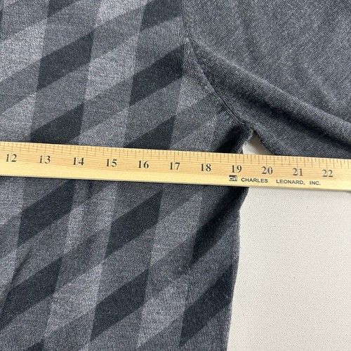 Nike Tiger Woods Collection Mens Medium Wool Sweater Long Sleeve Gray V-Neck - Picture 7 of 8