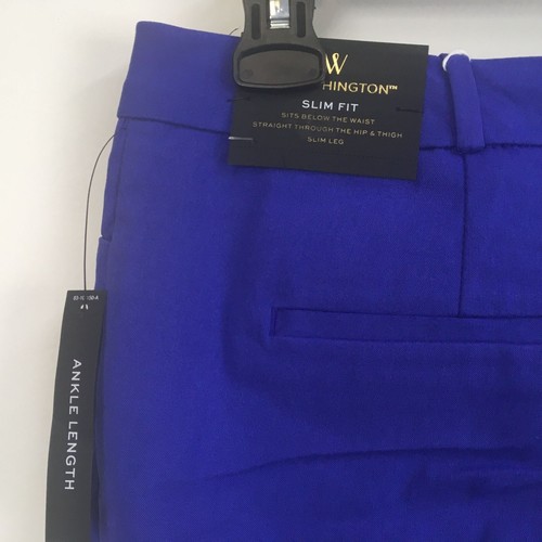 Pantalones de vestir Worthington para mujer 12L hasta el tobillo NUEVO azul calce ajustado pierna ajustada - Imagen 5 de 11